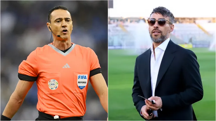 El arbitro Wilmar Roldán no es del gusto de Jorge Valdivia.