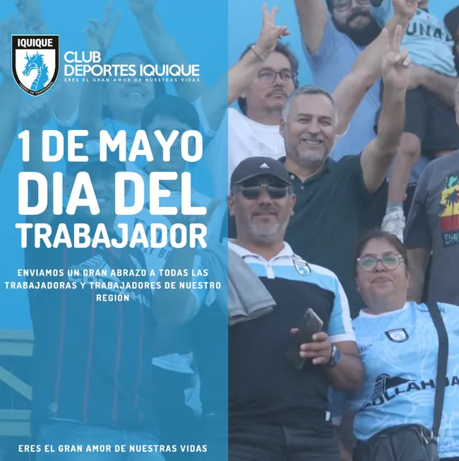 El saludo de Deportes Iquique. (Captura Twitter Deportes Iquique).
