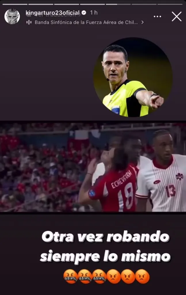 La reacción de Arturo Vidal tras el golpe a Rodrigo Echeverría (Captura)