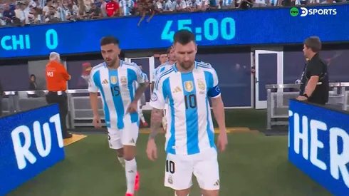 Argentina llegó mucho más tarde a la cancha en el duelo ante Chile.