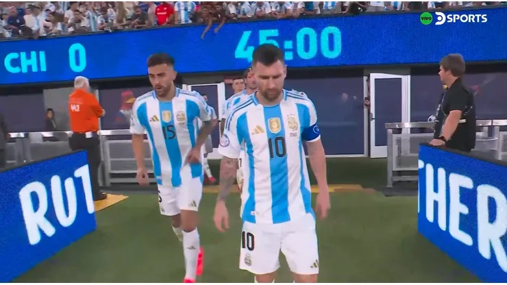 Argentina llegó mucho más tarde a la cancha en el duelo ante Chile.