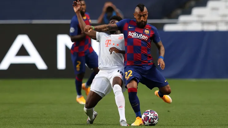 Arturo Vidal en su paso por el Barcelona.