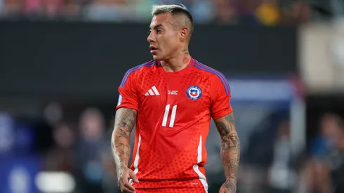 Eduardo Vargas durante el partido de Chile vs Argentina.