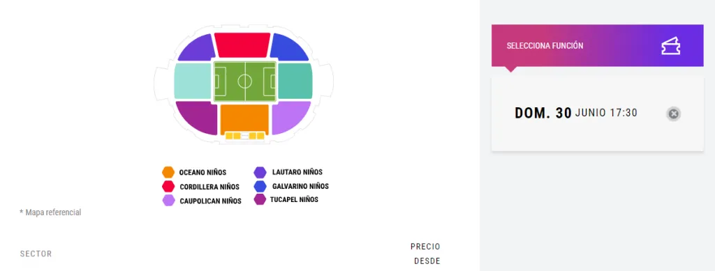 Las entradas para el Colo Colo vs O'Higgins siguen bloqueadas en el sistema de Puntoticket. | Foto: Captura.
