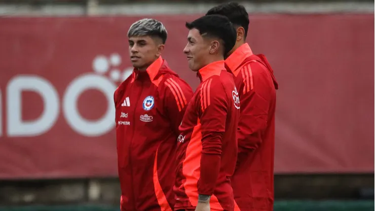 Zavala y Guerrero en un entrenamiento de la Roja.