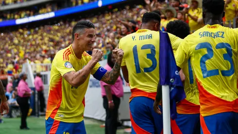 James Rodríguez celebra el tanto de Colombia vs Paraguay, en su primer partido de la Copa América 2024.