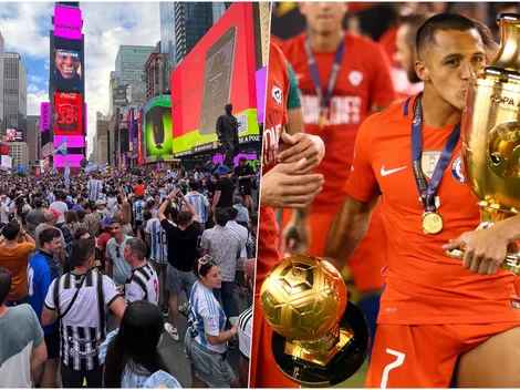 Hinchas chilenos arruinan banderazo argentino en Nueva York