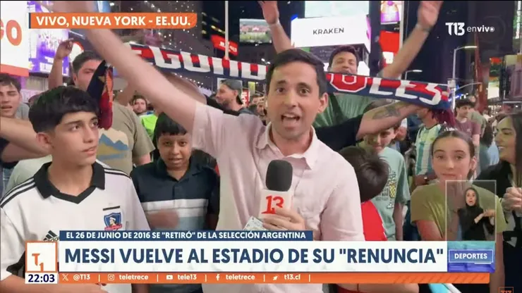 Los hinchas de la Roja ayudaron a un periodista en Nueva York
