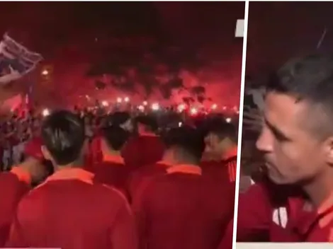 Locura en el banderazo de la Roja antes de Argentina