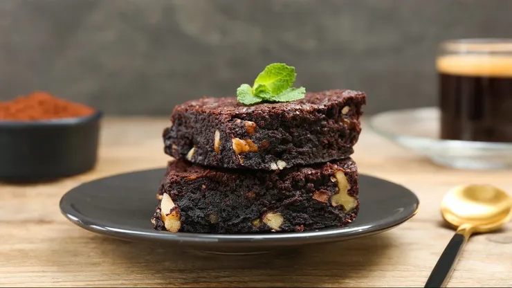 Brownie de chocolate con nueces