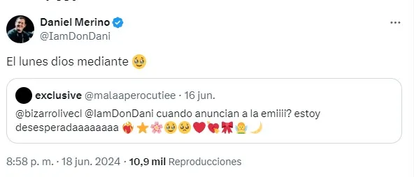 Daniel Merino vía X