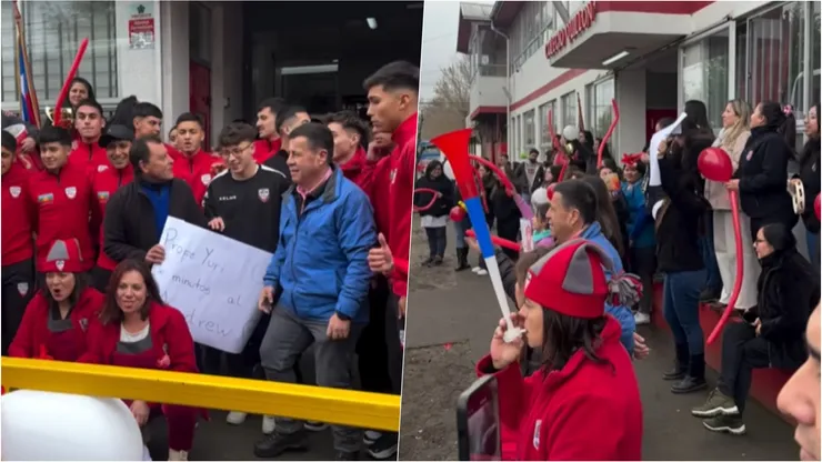 Colegio Quillón viajó a Santiago luego de una emotiva despedida de sus hinchas.