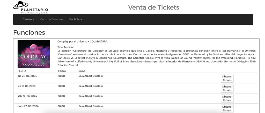 Entradas Coldplay por el universo + COLORATURA