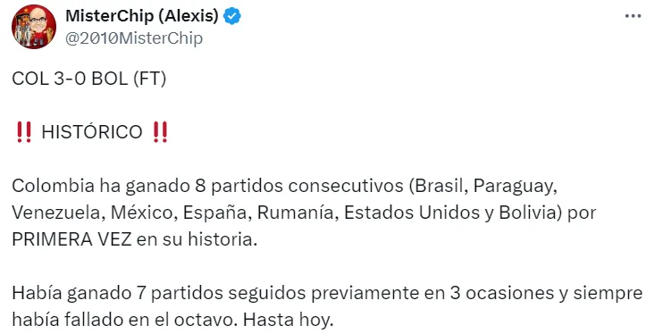 La brutal estadística de Colombia por MisterChip.