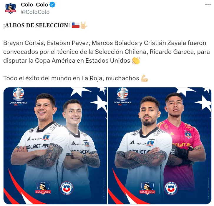 Colo Colo y sus seleccionados.