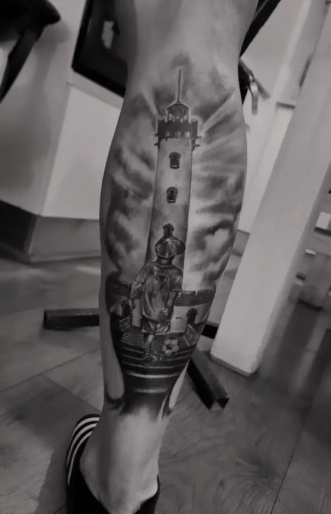 El resultado final del tatuaje de Maxi Guerrero.