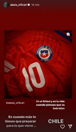 El posteo de Alexis Sánchez