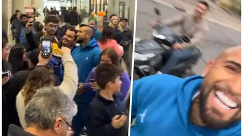 Vidal se fue a entrenar con el mismo buzo del viaje a Chile.