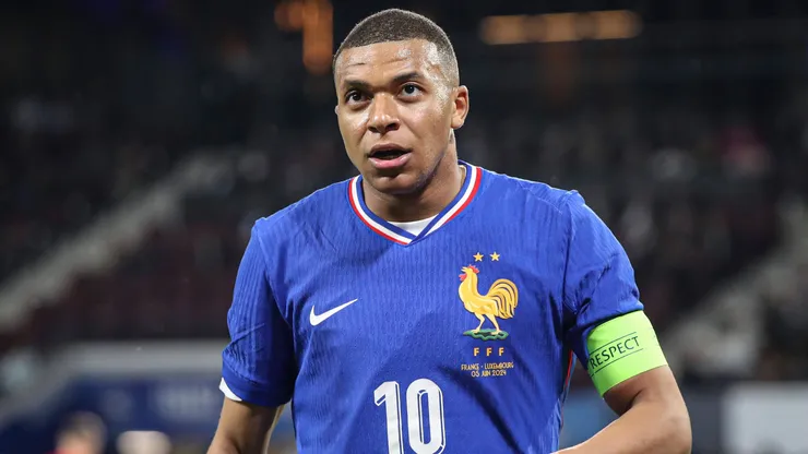 Kylian Mbappé en el último encuentro de Francia.
