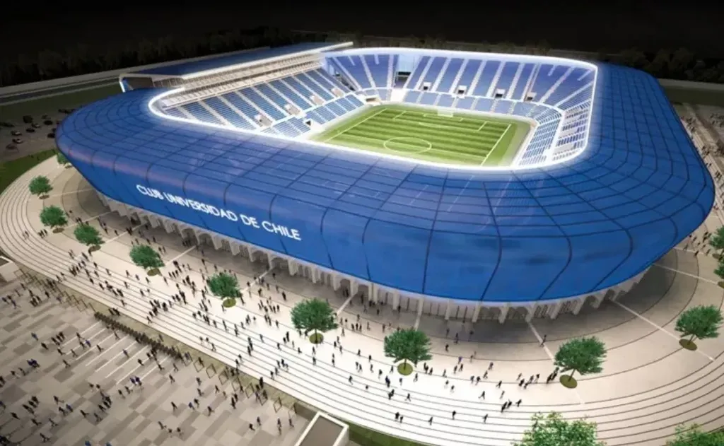Una de las tantas maquetas para el proyecto estadio de Universidad de Chile. Cerrillos vuelve a avisar que está disponible para conversar.