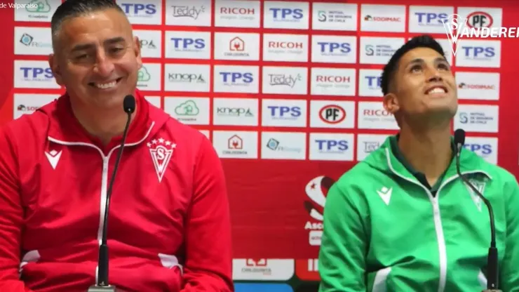 Jaime García y Juan Ignacio Duma tuvieron un ameno momento tras la goleada.