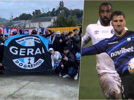 Hinchas de la U apoyaron a Gremio contra Huachipato