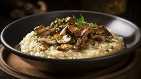 Risotto de champiñones