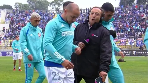 Marcelo Díaz lo molesta a su homónimo periodista previo al partido con Everton.