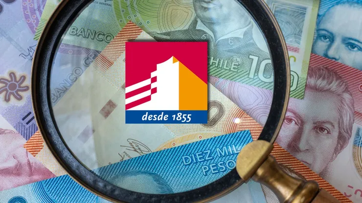 Logo de Banco Estado sobre billetes.