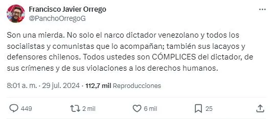 Francisco Orrego en X.