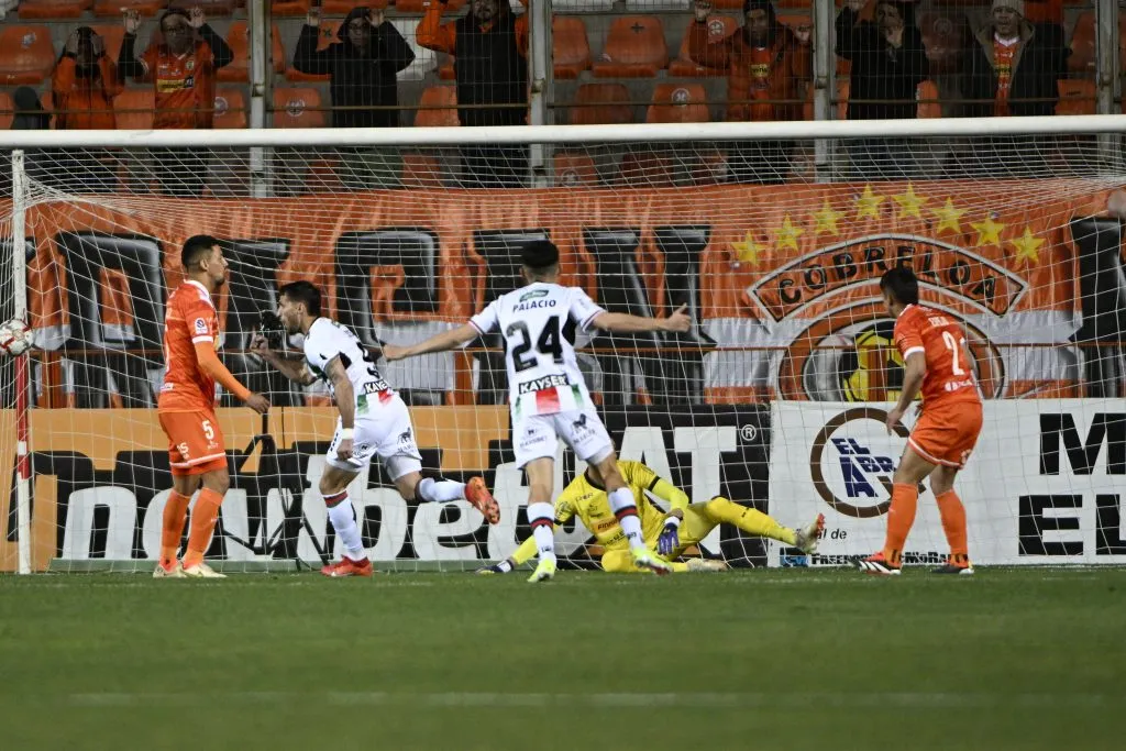 Palestino llegó con un gol de camarín ante Cobreloa. Foto: Pedro Tapia/Photosport
