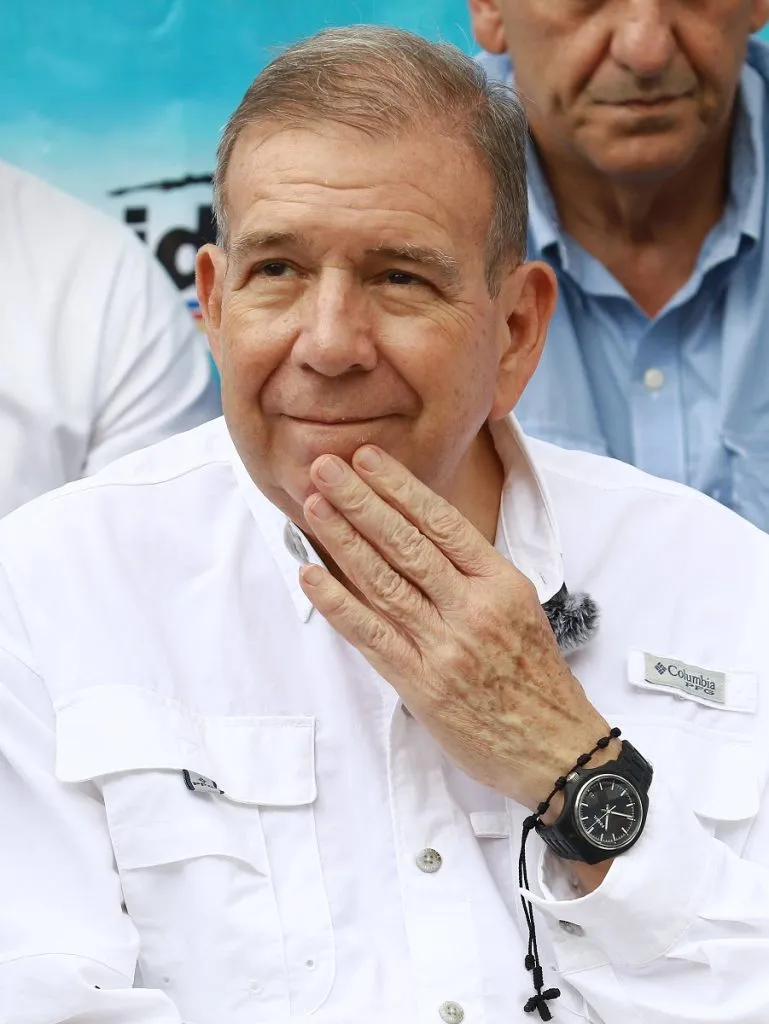 Edmundo González Urritia, candidato presidencial de la oposición durante su visita de campaña a la ciudad de Valencia, estado Carabobo.