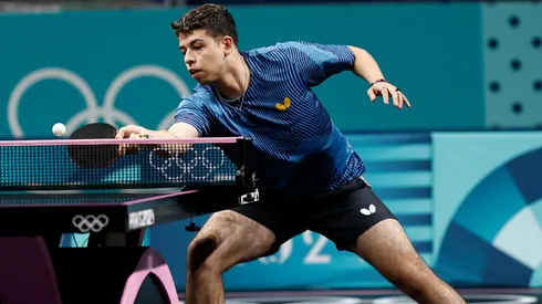 Nicolás Burgos tuvo debut y despedida en el tenis de mesa en París 2024.