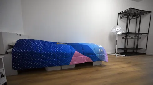 Las camas de la Villa Olímpica.