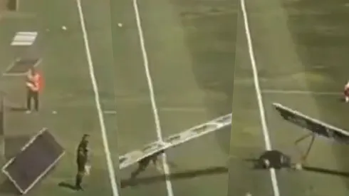 El asistente Jorge Ramírez la sacó barata tras el fuerte golpe.