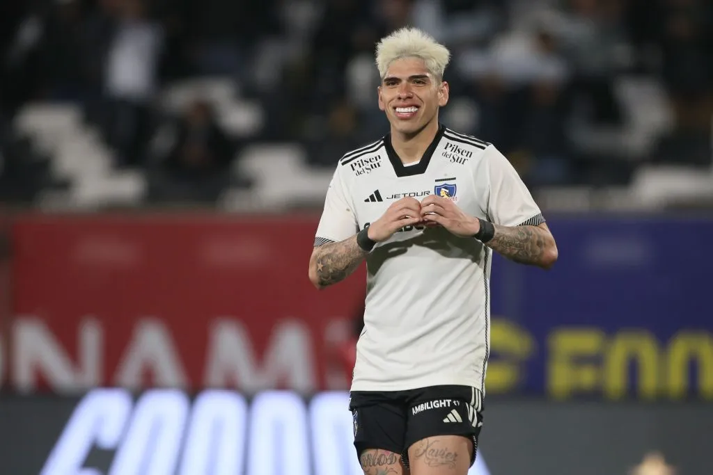 El festejo de Carlos Palacios. (Jonnathan Oyarzun/Photosport).