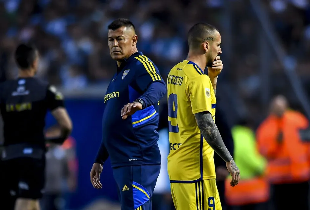 Jorge Almirón dirigió a Benedetto en el 2023, año en que llegaron a la final de la Copa Libertadores. ¿Habrá a futuro un reencuentro en Colo Colo? | Foto: Getty Images.