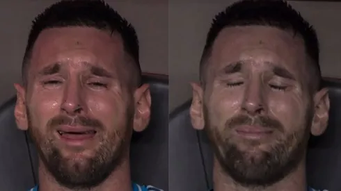 Messi y su imagen llorando en el banco en la final de la Copa América