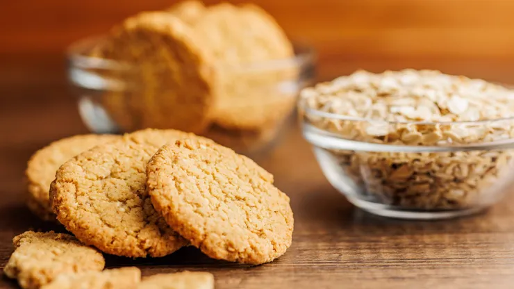 Galletas de avena saludables.
