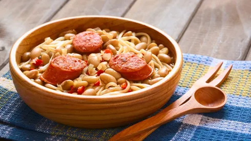 Receta de porotos con riendas.