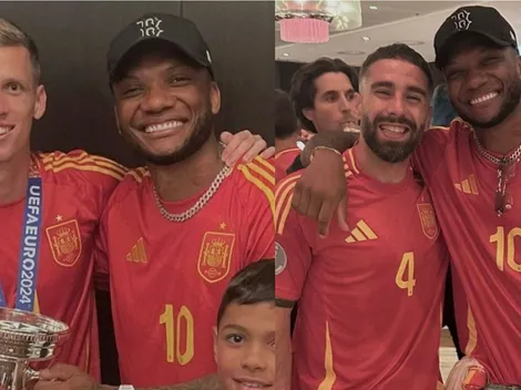 Junior Fernandes celebra como uno más la Euro de España