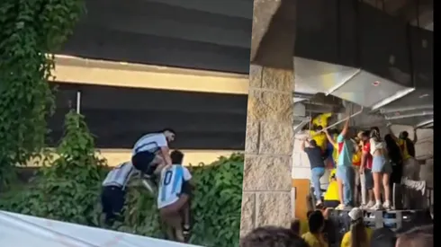 Hinchas trepan paredes y entran por ductos de ventilación