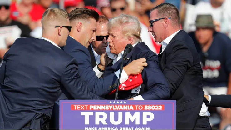El momento del disparo a Trump
