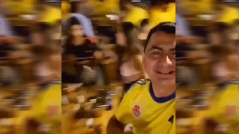 El hincha loíno compartió en una fiesta rodeado de colombianas.