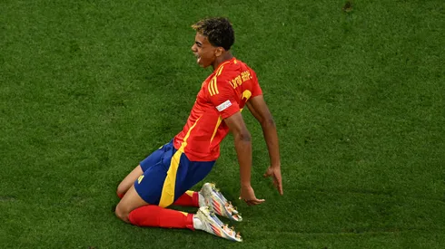 Lamine Yamal festeja su gol contra Francia, en la semifinal de la Euro 2024.