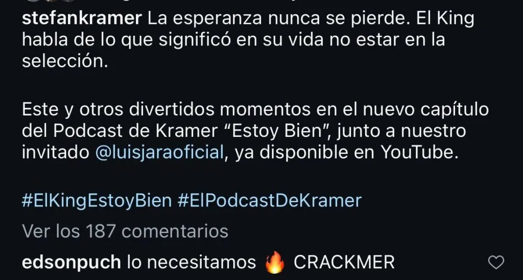 El mensaje de Edson Puch para Kreamer y la imitación por Vidal.