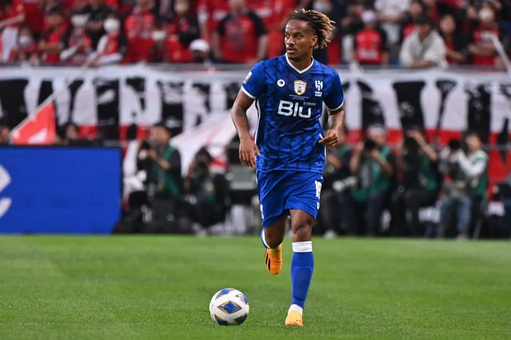 André Carrillo con la camiseta de Al-Hilal de Arabia Saudita. (Kenta Harada/Getty Images).