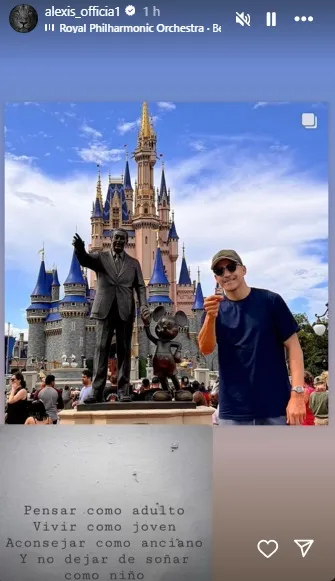 El mensaje que compartió Alexis Sánchez en su Instagram. | Foto: Captura.