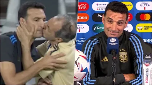 Lionel Scaloni habló sobre el inesperado beso de un utilero