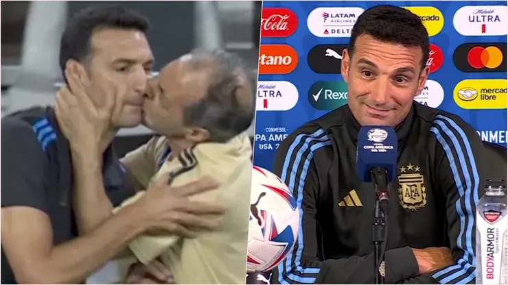 Lionel Scaloni habló sobre el inesperado beso de un utilero